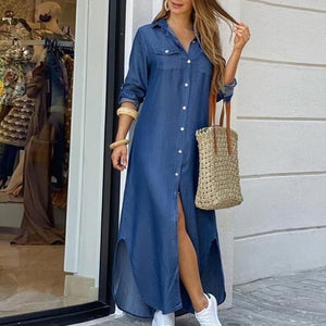 Fashion Korean Plus Size Denim Dress ...